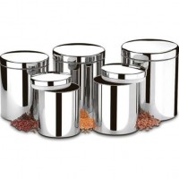 Conjunto de Potes 5 Peças em Aço Inox