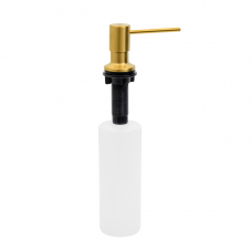 Dosador de Sabão em Aço Inox Dourado com Recipiente Plástico 500 ml