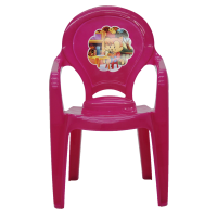 Cadeira Infantil Catty em Polipropileno Rosa Adesivado