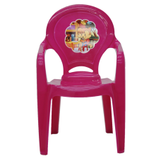 Cadeira Infantil Catty em Polipropileno Rosa Adesivado